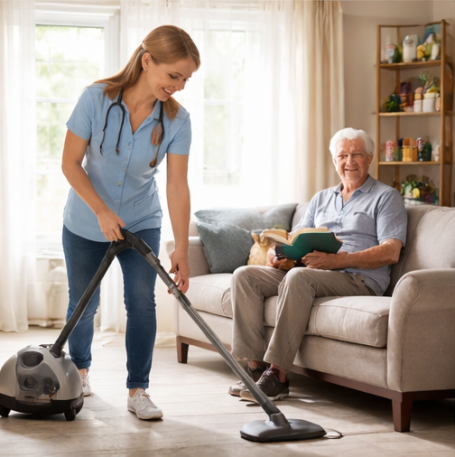 Reinigungsarbeiten im Haushalt